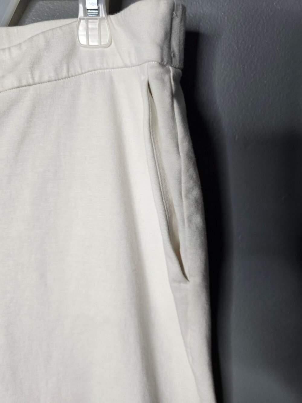 Eileen Fisher White Straight Leg Organic Cotton Pant Large Minimalist - Picture 4 of 12
